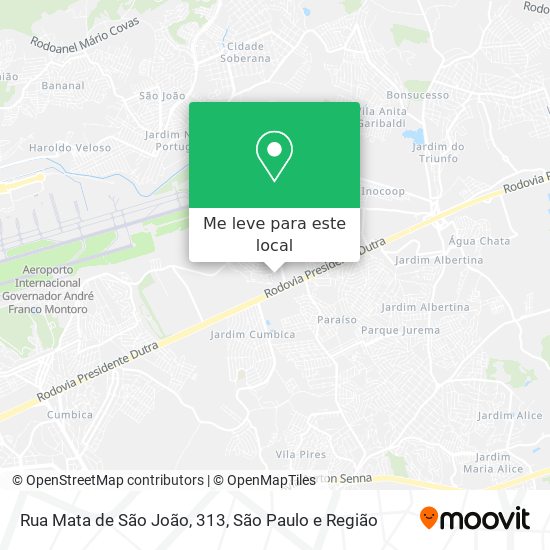 Rua Mata de São João, 313 mapa
