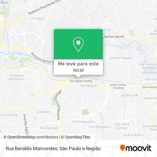 Rua Beraldo Marcondes mapa