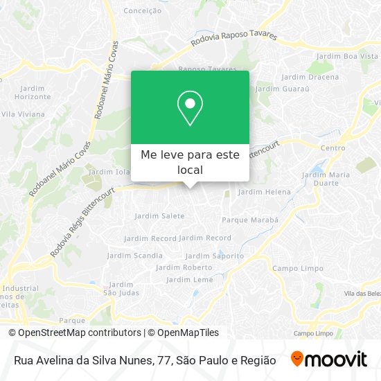 Rua Avelina da Silva Nunes, 77 mapa