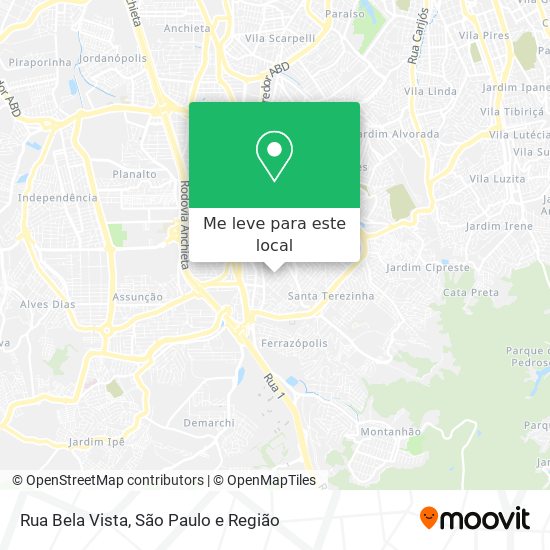 Rua Bela Vista mapa