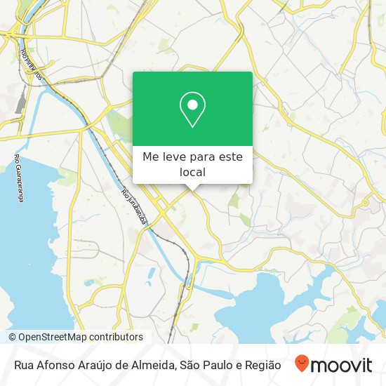 Rua Afonso Araújo de Almeida, Campo Grande São Paulo-SP mapa