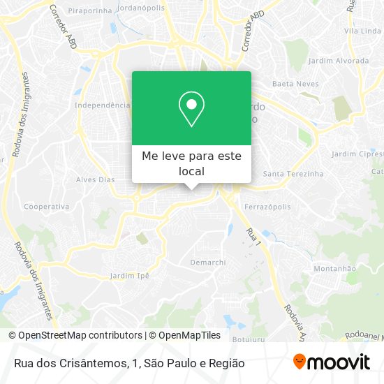 Rua dos Crisântemos, 1 mapa