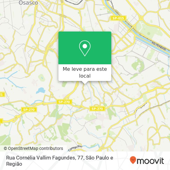 Rua Cornélia Vallim Fagundes, 77, Rio Pequeno São Paulo-SP mapa