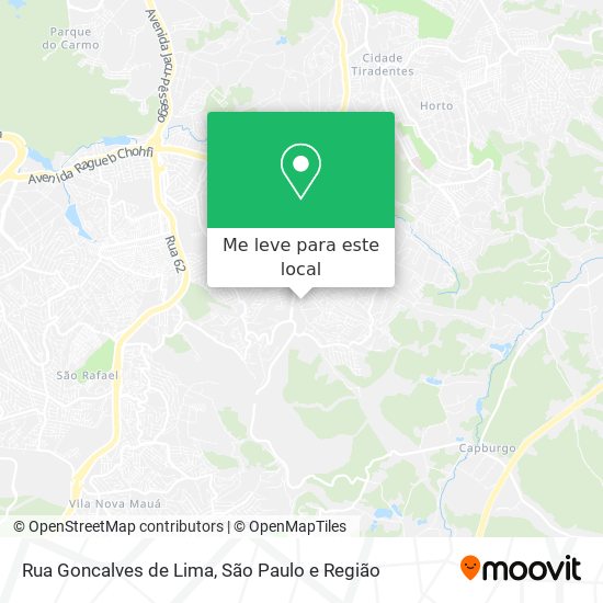 Rua Goncalves de Lima mapa