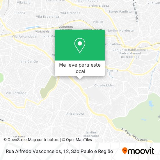 Rua Alfredo Vasconcelos, 12 mapa