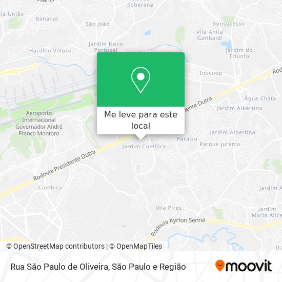 Rua São Paulo de Oliveira mapa