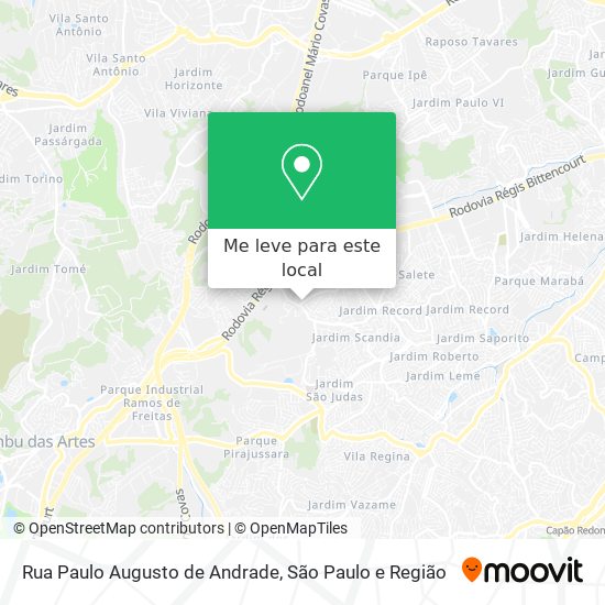 Rua Paulo Augusto de Andrade mapa