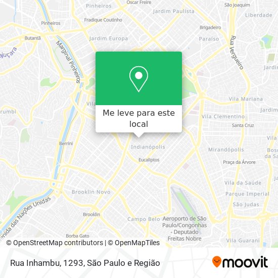 Rua Inhambu, 1293 mapa