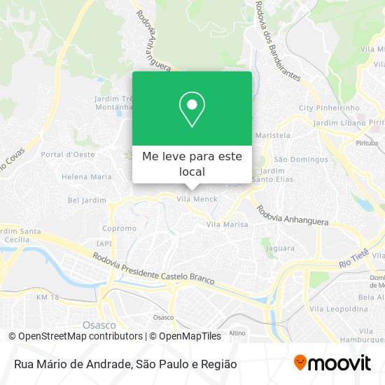 Rua Mário de Andrade mapa