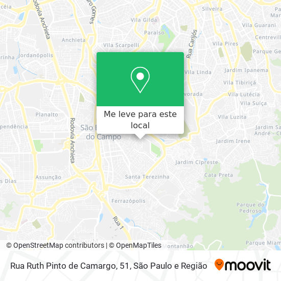 Rua Ruth Pinto de Camargo, 51 mapa