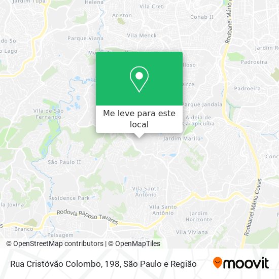 Rua Cristóvão Colombo, 198 mapa