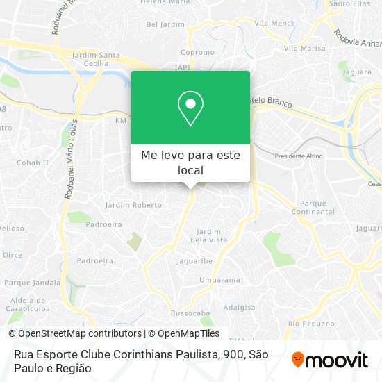 Rua Esporte Clube Corinthians Paulista, 900 mapa