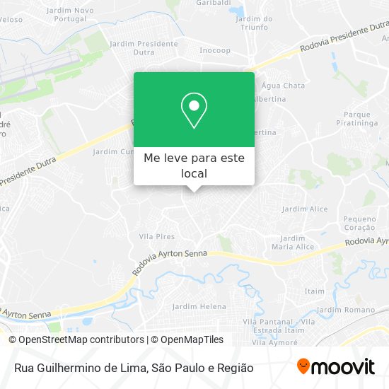 Rua Guilhermino de Lima mapa