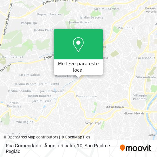 Rua Comendador Ângelo Rinaldi, 10 mapa