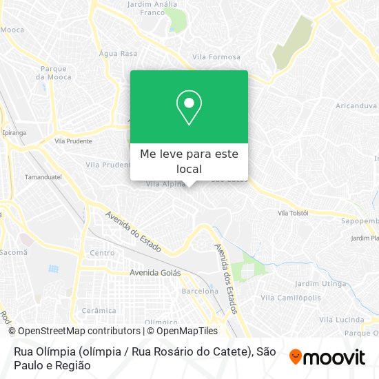 Rua Olímpia (olímpia / Rua Rosário do Catete) mapa