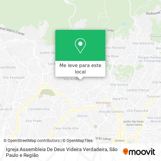 Igreja Assembleia De Deus Videira Verdadeira mapa