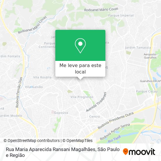 Rua Maria Aparecida Ransani Magalhães mapa