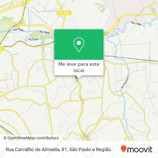 Rua Carvalho de Almeida, 81, Vila Jacuí São Paulo-SP mapa