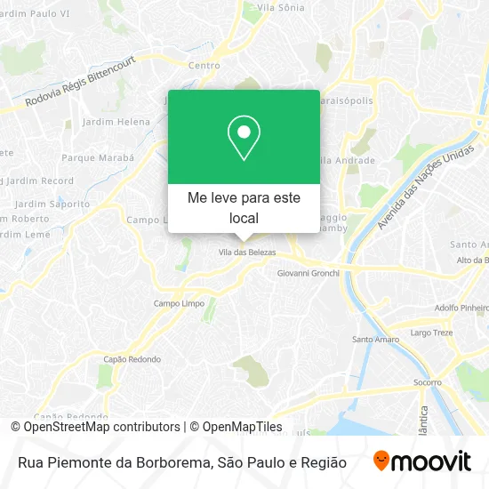 Rua Piemonte da Borborema mapa