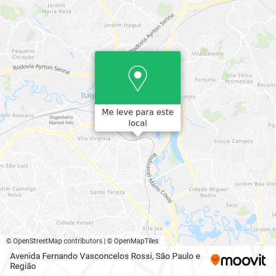 Avenida Fernando Vasconcelos Rossi mapa