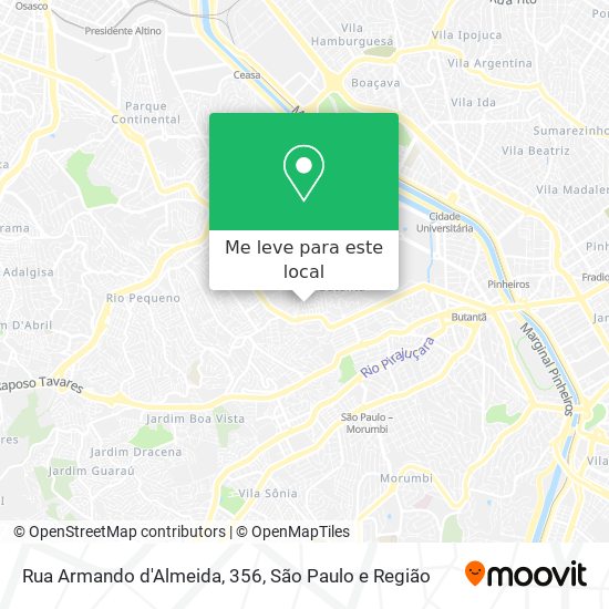 Rua Armando d'Almeida, 356 mapa