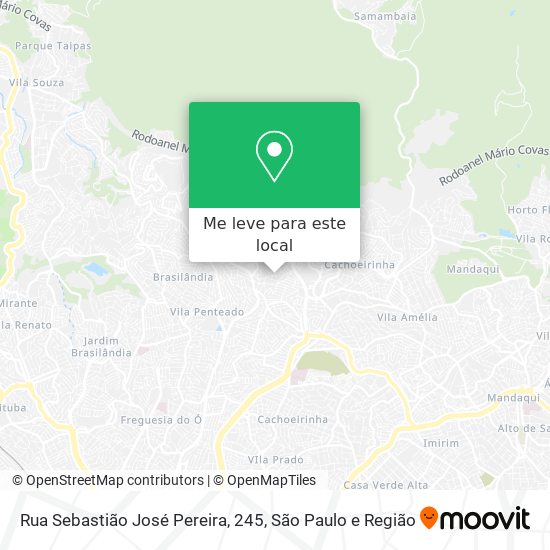 Rua Sebastião José Pereira, 245 mapa