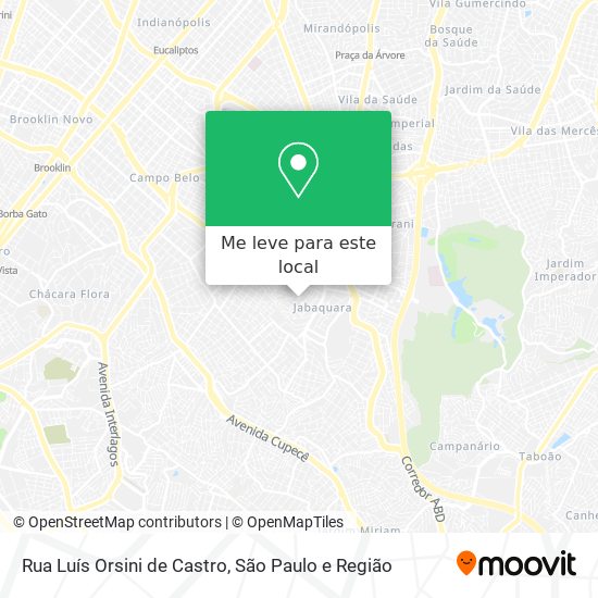 Rua Luís Orsini de Castro mapa