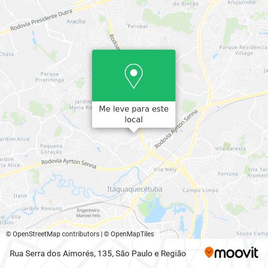 Rua Serra dos Aimorés, 135 mapa
