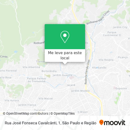 Rua José Fonseca Cavalcânti, 1 mapa