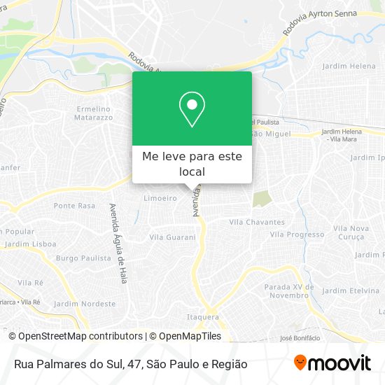 Rua Palmares do Sul, 47 mapa