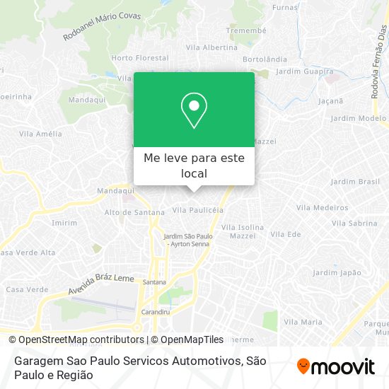 Garagem Sao Paulo Servicos Automotivos mapa