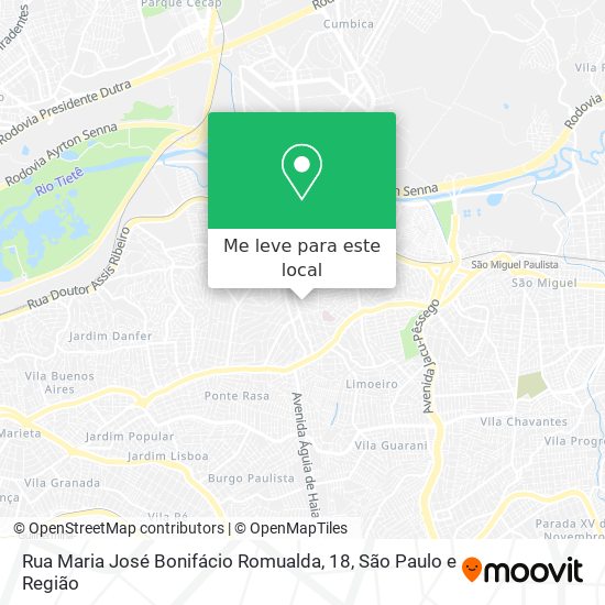 Rua Maria José Bonifácio Romualda, 18 mapa