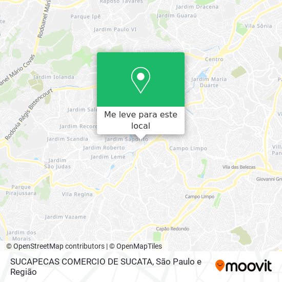 SUCAPECAS COMERCIO DE SUCATA mapa