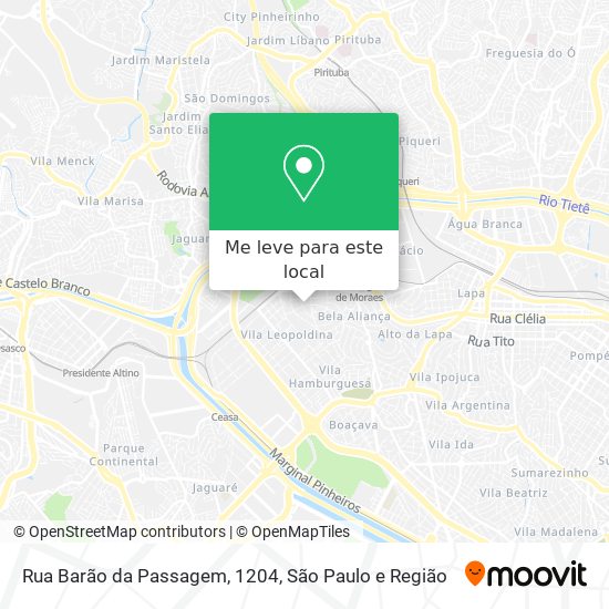 Rua Barão da Passagem, 1204 mapa