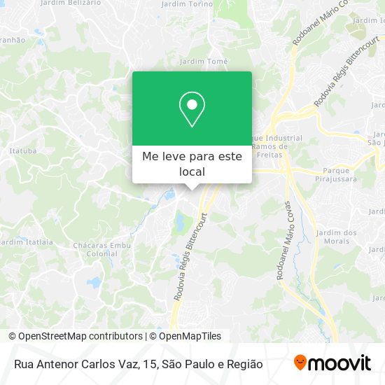 Rua Antenor Carlos Vaz, 15 mapa