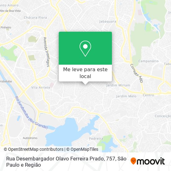 Rua Desembargador Olavo Ferreira Prado, 757 mapa