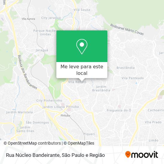 Rua Núcleo Bandeirante mapa