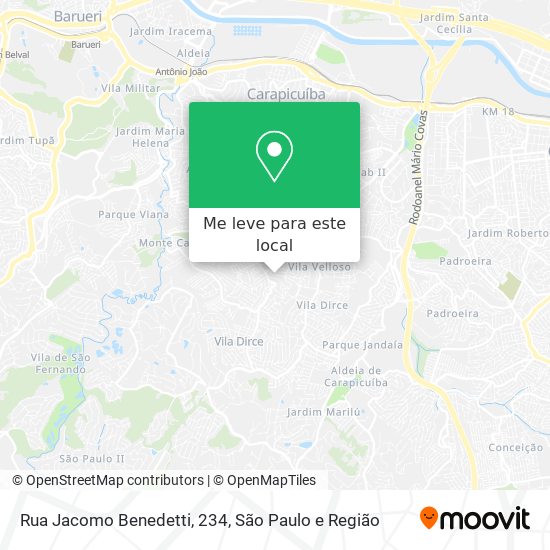 Rua Jacomo Benedetti, 234 mapa