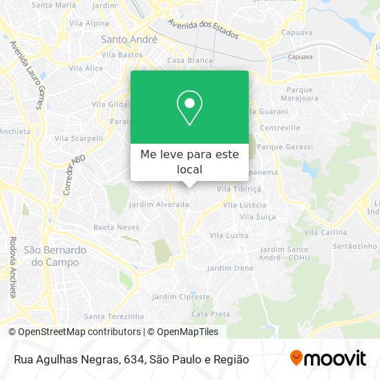 Rua Agulhas Negras, 634 mapa
