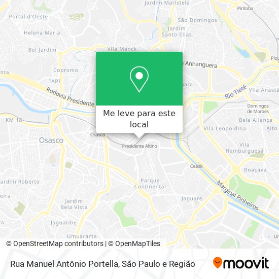 Rua Manuel Antônio Portella mapa