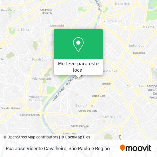 Rua José Vicente Cavalheiro mapa