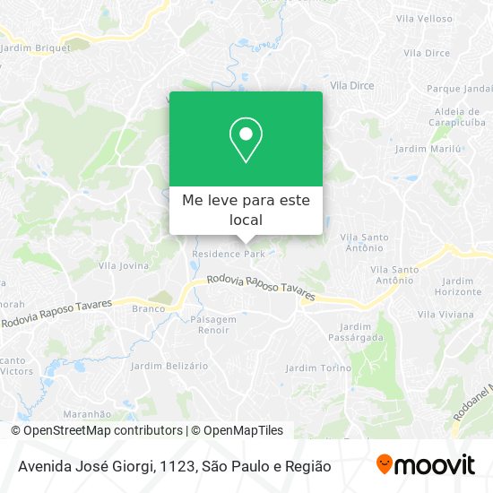 Avenida José Giorgi, 1123 mapa