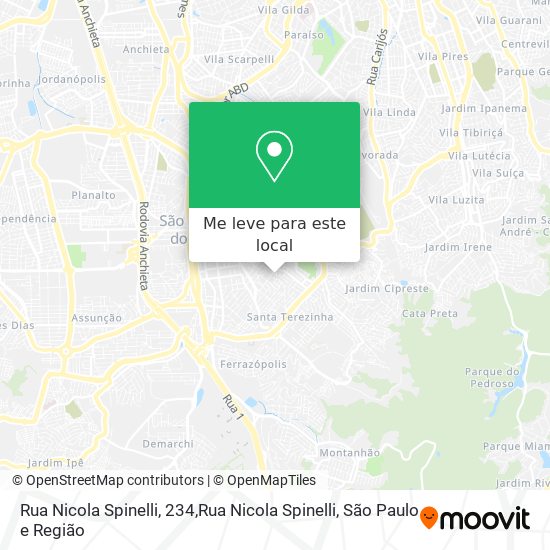 Rua Nicola Spinelli, 234,Rua Nicola Spinelli mapa