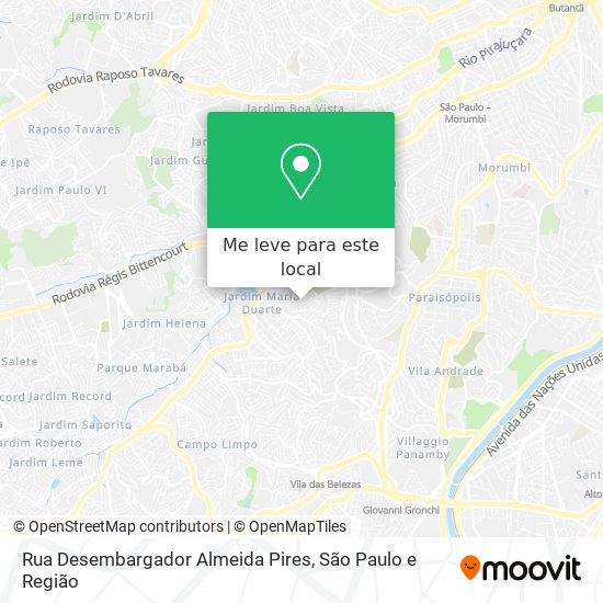 Rua Desembargador Almeida Pires mapa