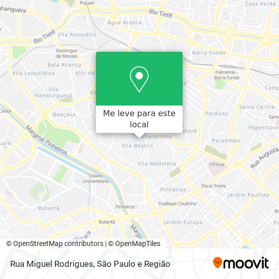 Rua Miguel Rodrigues mapa