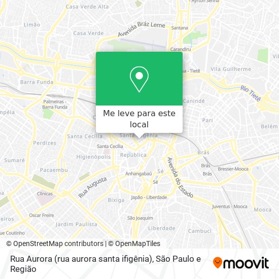 Rua Aurora (rua aurora santa ifigênia) mapa