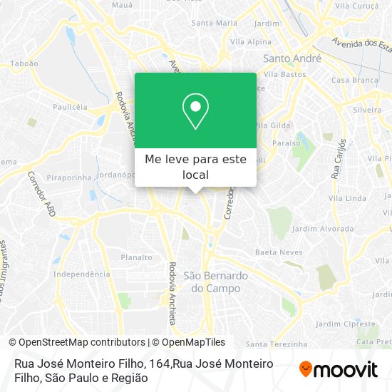 Rua José Monteiro Filho, 164,Rua José Monteiro Filho mapa