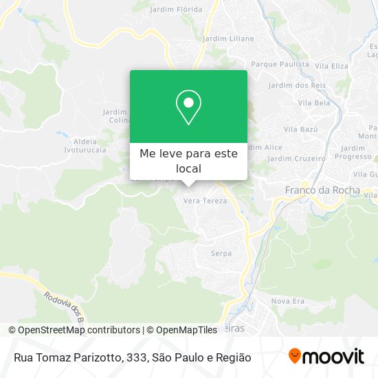 Rua Tomaz Parizotto, 333 mapa