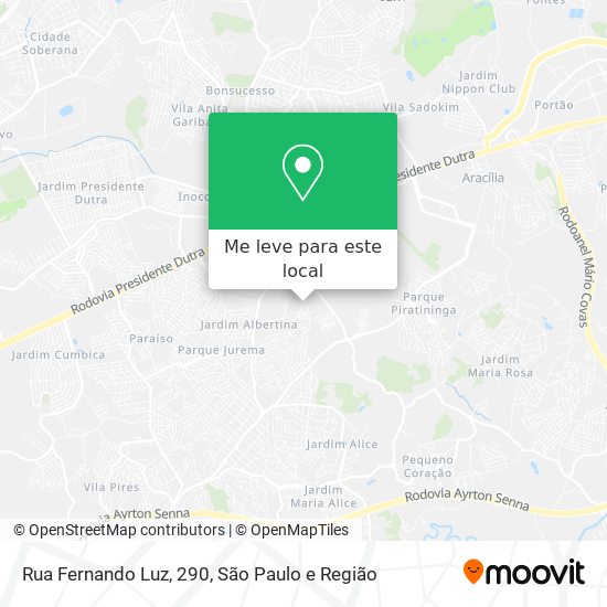 Rua Fernando Luz, 290 mapa