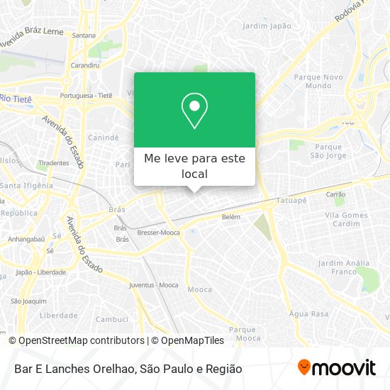 Bar E Lanches Orelhao mapa